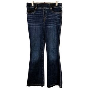 SPANX Denim Pull-On Flare Jeans Medium Wash 20327C Womens Size 31 12 14